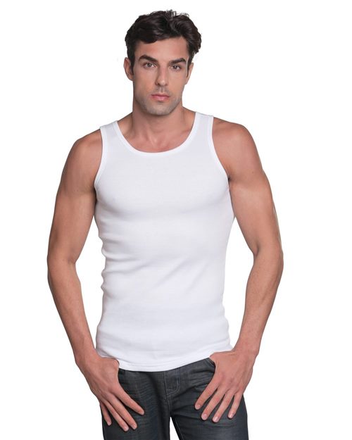 Bayside 4573 USA-Made 2x1 Ribbed Tank Top