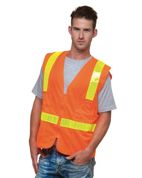 Bayside 3786 USA-Made ANSI Solid Surveyor's Vest Class 2