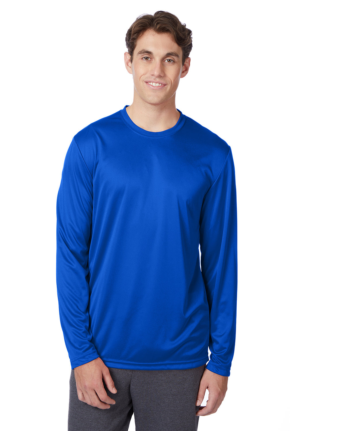 Hanes 482L Adult Cool DRI with FreshIQ Long-Sleeve Performance T-Shirt
