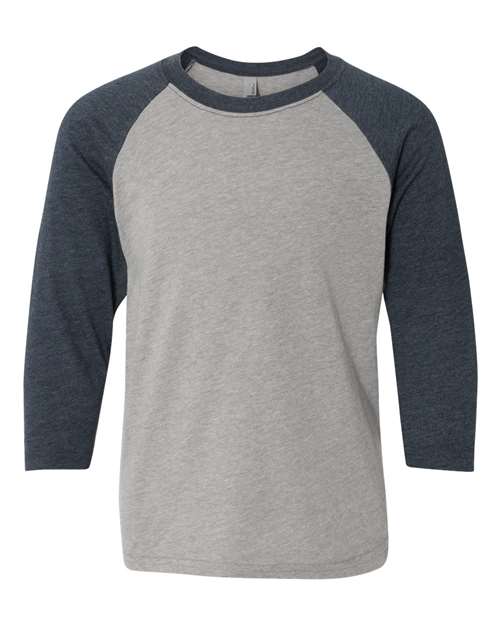 Next Level 3352 Youth CVC Three-Quarter Sleeve Raglan T-Shirt