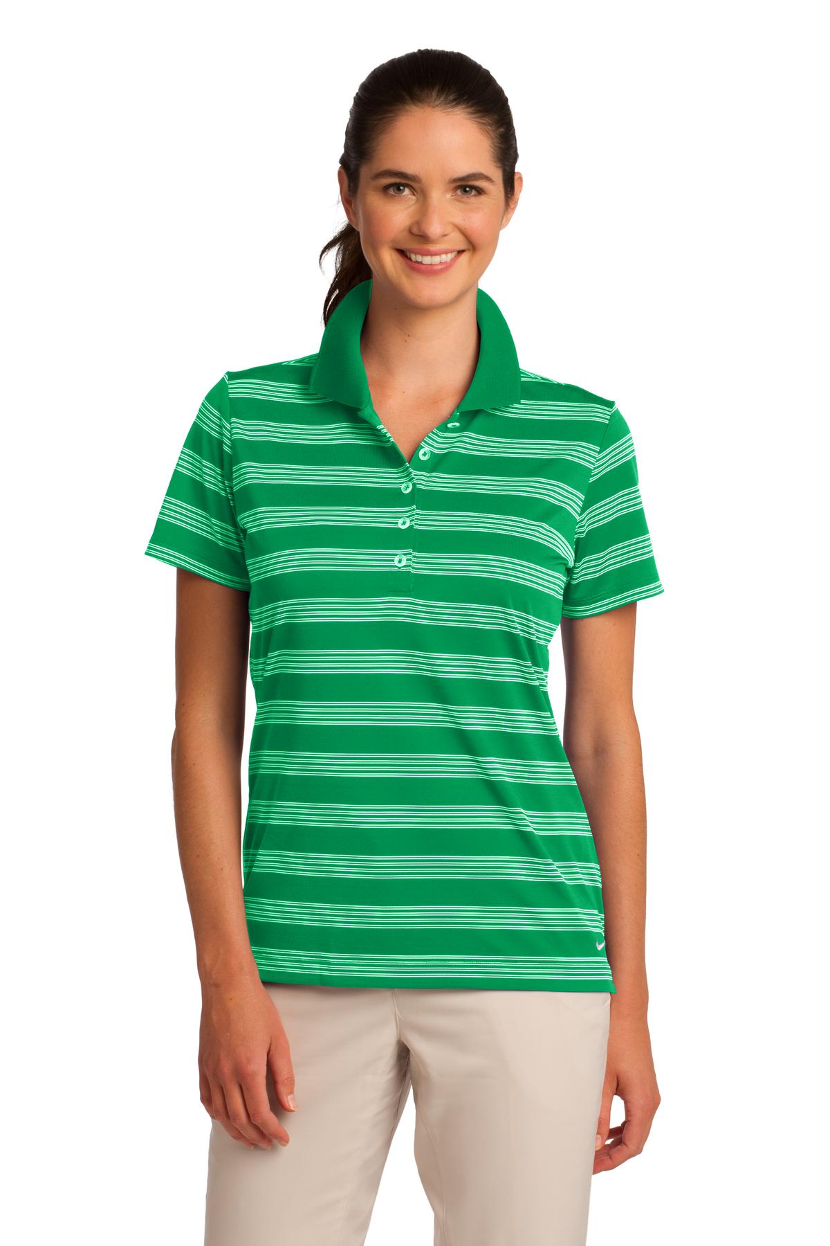 DISCONTINUED Nike Ladies Dri-FIT Tech Stripe Polo. 578678