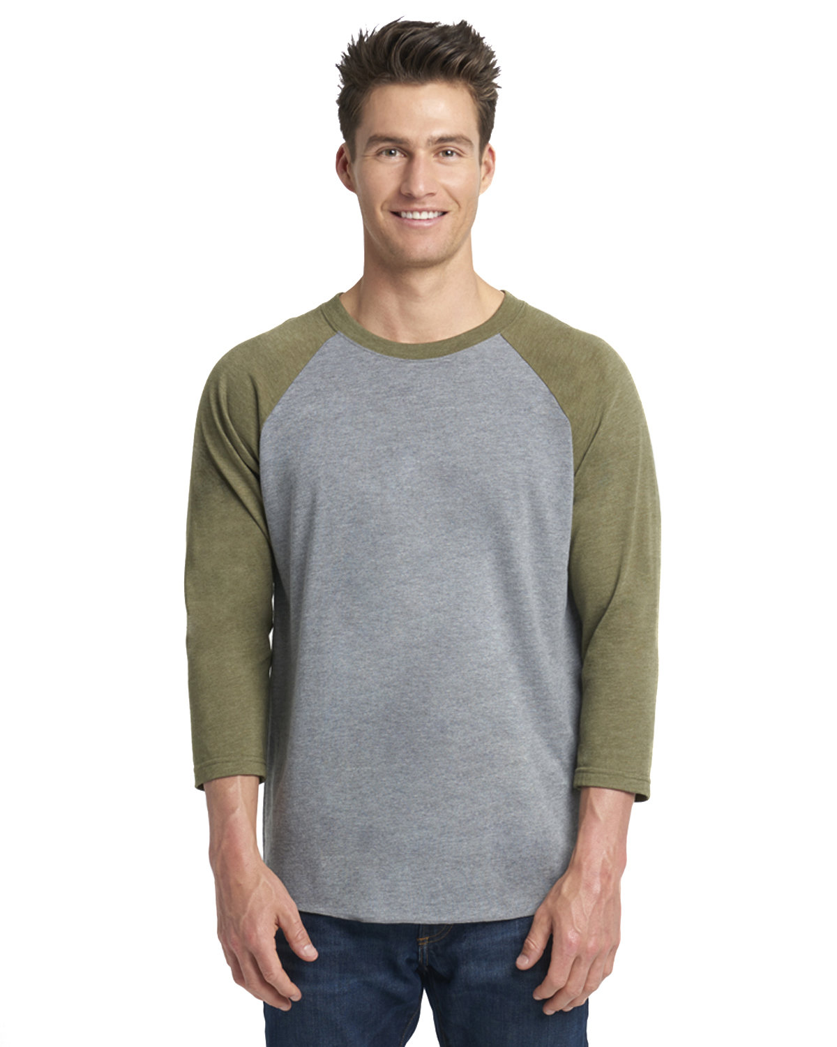 Next Level Apparel 6051 Unisex Triblend 3/4-Sleeve Raglan