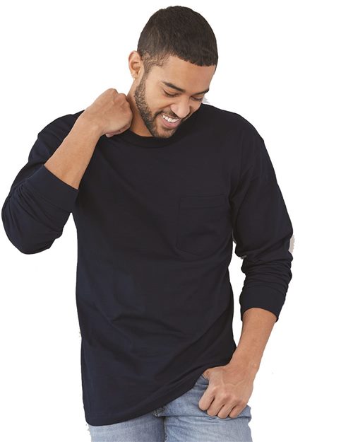 Bayside 8100 USA-Made Long Sleeve Pocket T-Shirt
