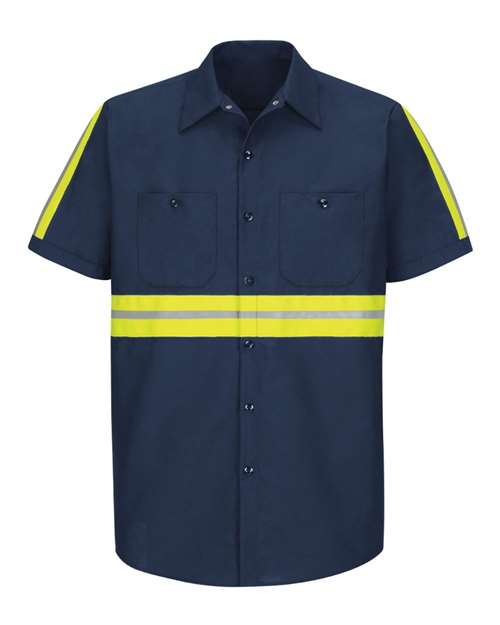 Red Kap SP24E Enhanced Visibility Industrial Work Shirt