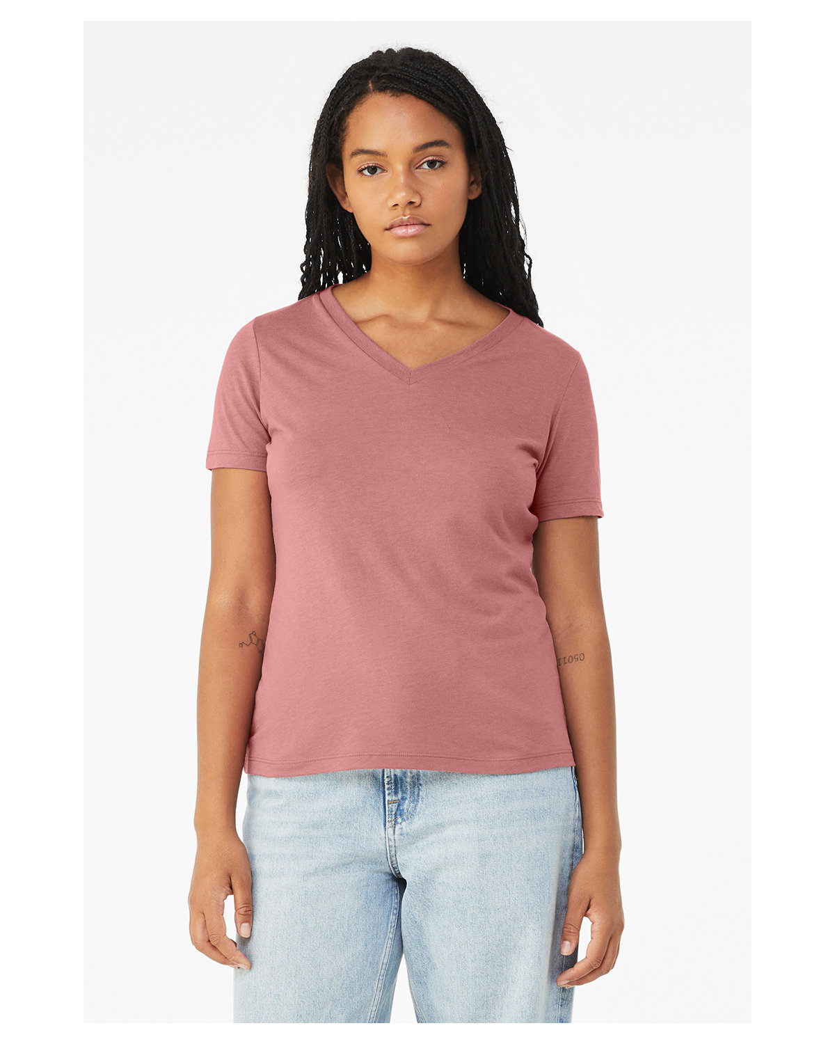 Bella + Canvas 6415 Women's Relaxed Triblend V-Neck T-Shirt