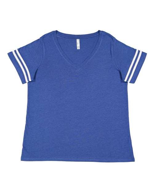 Lat 3837 Curvy Collection Women's Vintage Football T-Shirt