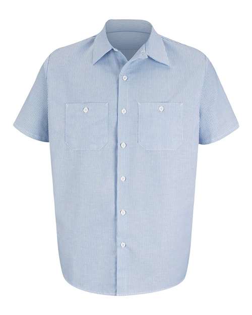 Red Kap SL20L Industrial Stripe Work Shirt Long Sizes