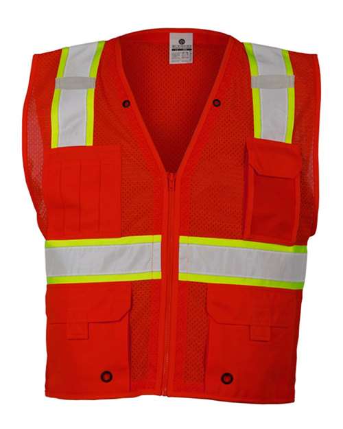 Kishigo B100-111 EV Series Enhanced Visibility Multi-Pocket Mesh Vest