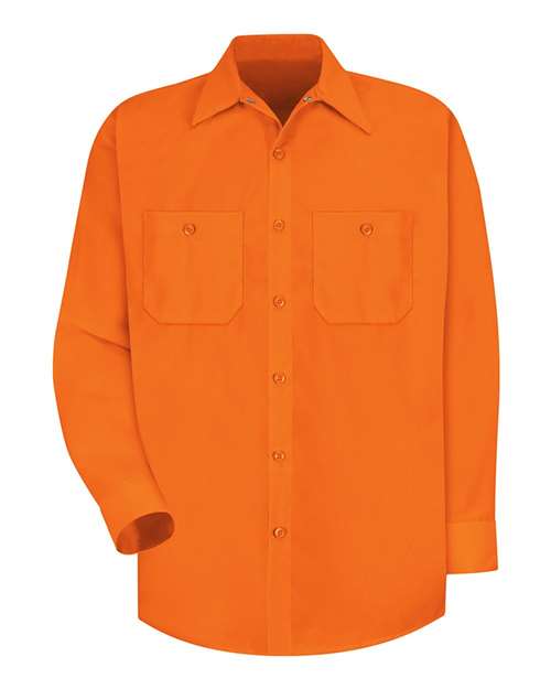Red Kap SS14L Enhanced Visibility Long Sleeve Work Shirt Sizes