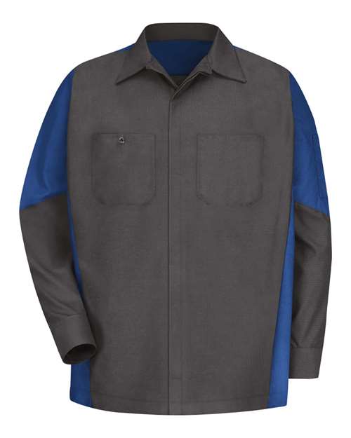 Red Kap SY10L Long Sleeve Automotive Crew Shirt - Sizes
