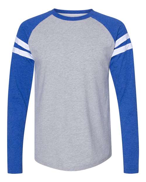 Lat 6934 Fine Jersey Mash Up Long Sleeve Tee