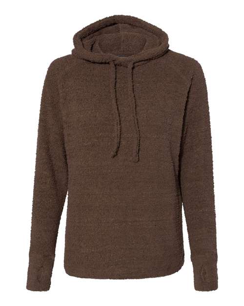 J. America 8680 Women's Teddy Fleece Hooded Pullover