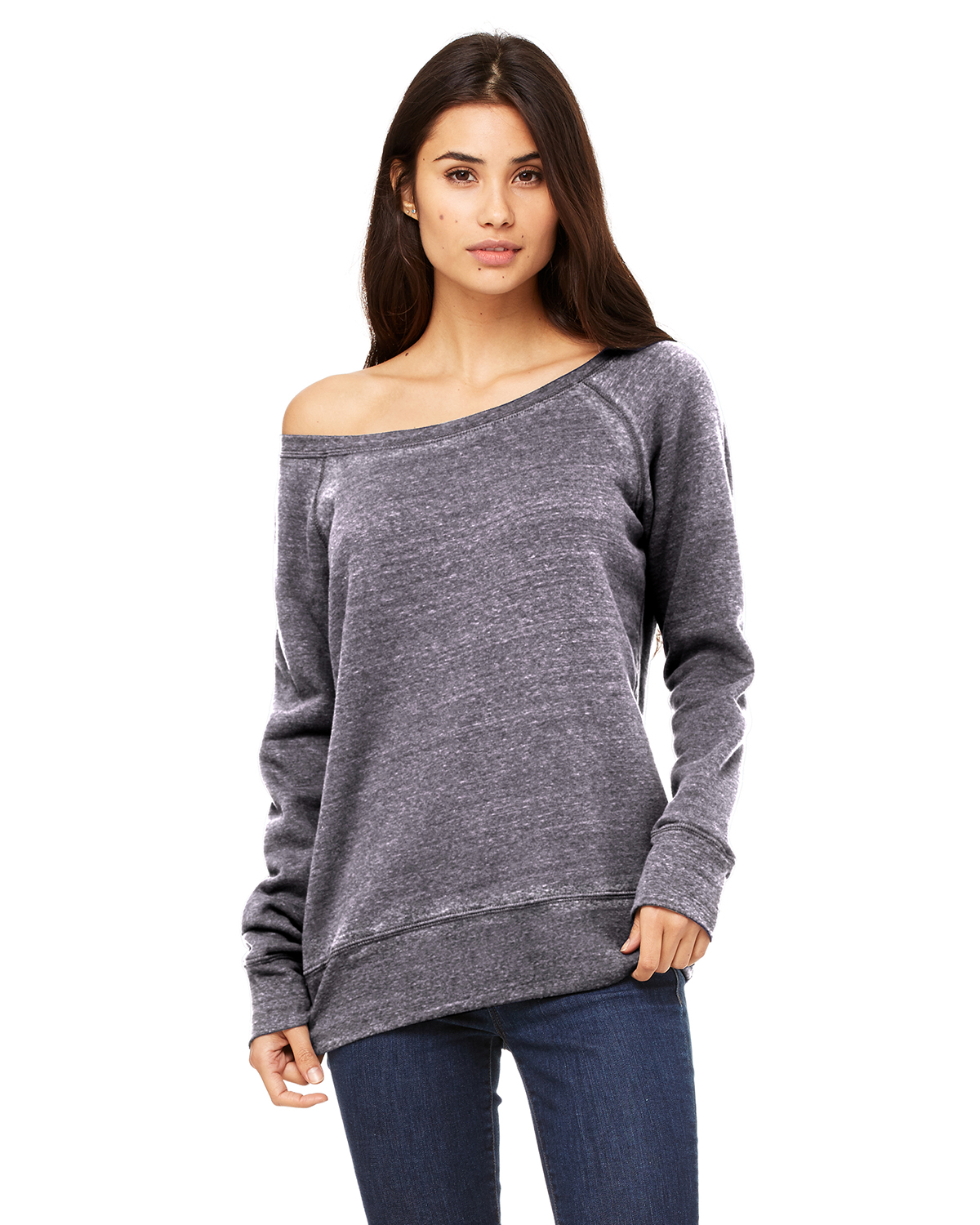Bella + Canvas 7501 Women's Sponge Fleece Wide Neck Sweatshirt