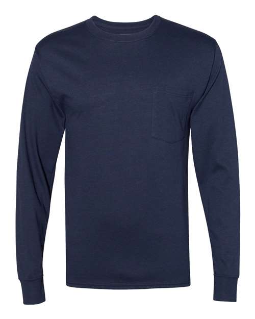 Hanes W120 Workwear Long Sleeve Pocket T-Shirt
