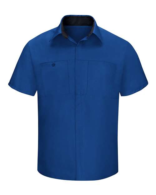 Red Kap SY42L Performance Plus Short Sleeve Shop Shirt with Oilblok Technology - Long Sizes