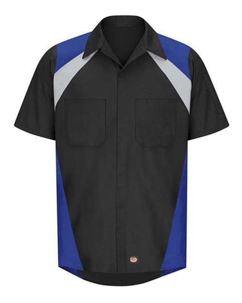 Red Kap SY28 Tri-Color Short Sleeve Shop Shirt