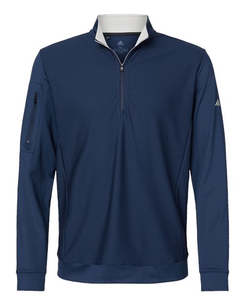 Adidas A295 Performance Textured Quarter-Zip Pullover