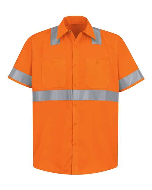 Red Kap SS24HV High Visibility Safety Short Sleeve Work Shirt