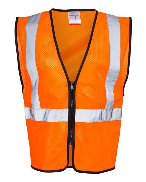 Kishigo 1547-1548 Zippered Mesh Economy Class 2 Vest