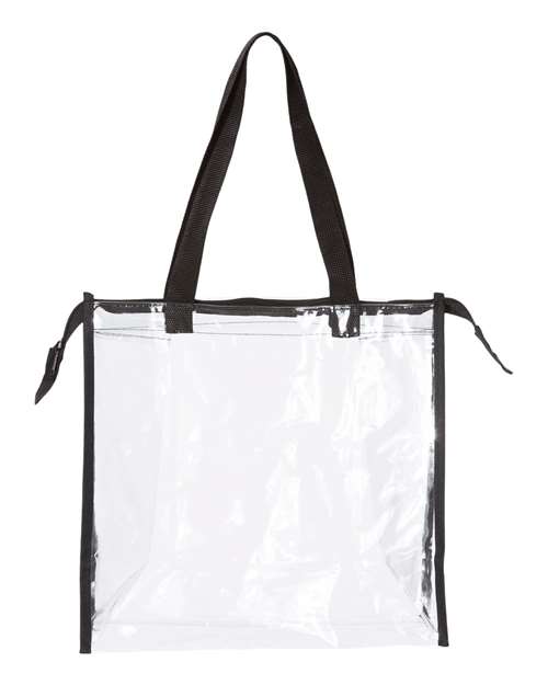 Oad OAD5006 OAD Clear Zippered Tote with Full Gusset