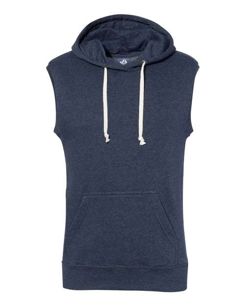 J. America 8877 Triblend Sleeveless Hooded Sweatshirt