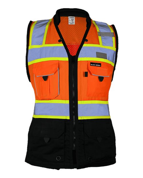 Kishigo S5021-5022 Premium Black Series Women's Heavy Duty Surveyors Vest