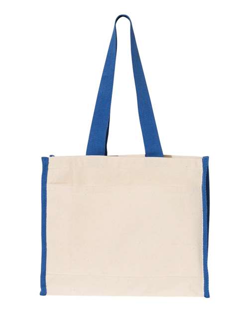 Q-tees Q1100 14L Tote with Contrast-Color Handles