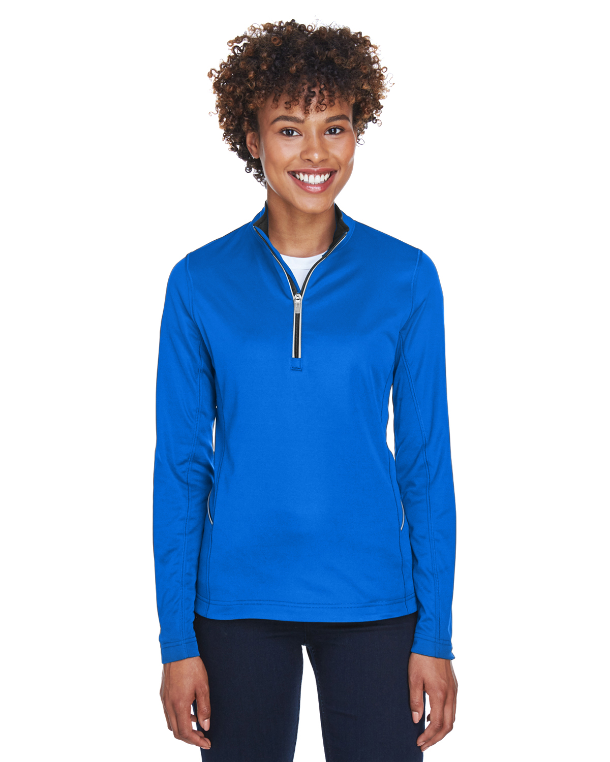 UltraClub 8230L Women's Cool Dry Sport Quarter-Zip Pullover