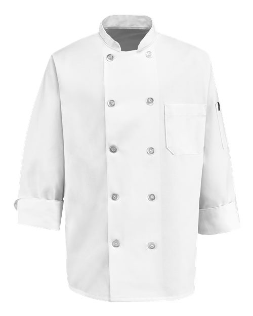Chef Designs 0423 100% Polyester Ten Pearl Button Coat
