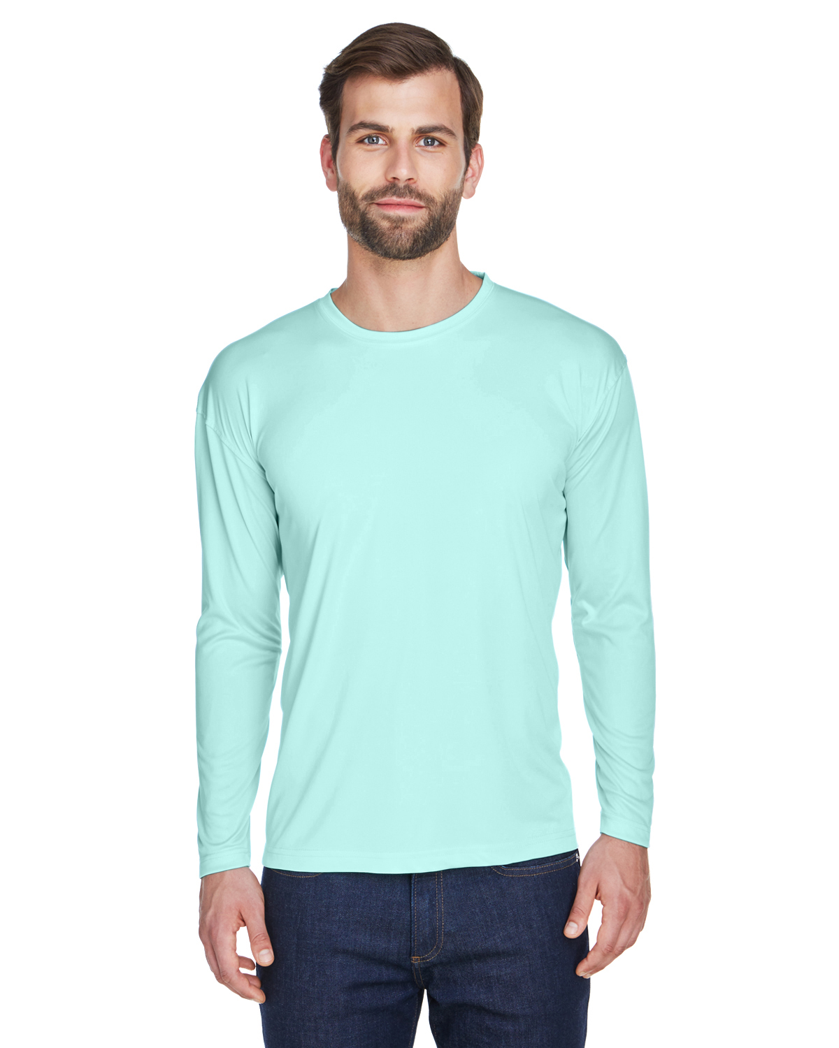 UltraClub 8422 Adult Cool Dry Sport Long-Sleeve Performance Interlock T-Shirt