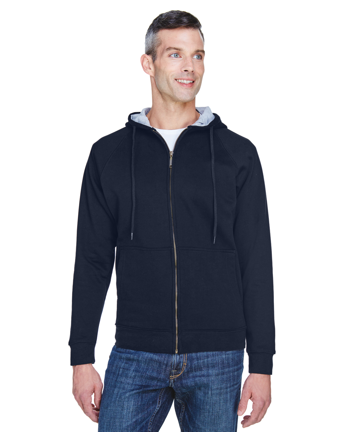 UltraClub 8463 Adult Rugged Wear Thermal-Lined Full-Zip Hooded Fleece