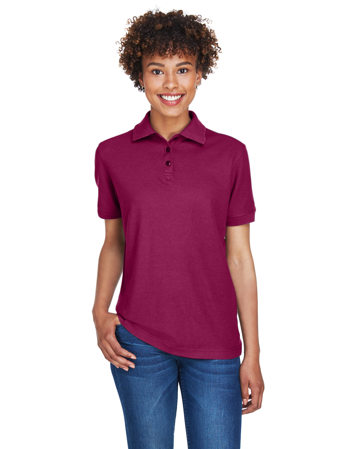 UltraClub 8541 Women's Whisper Piqu Polo