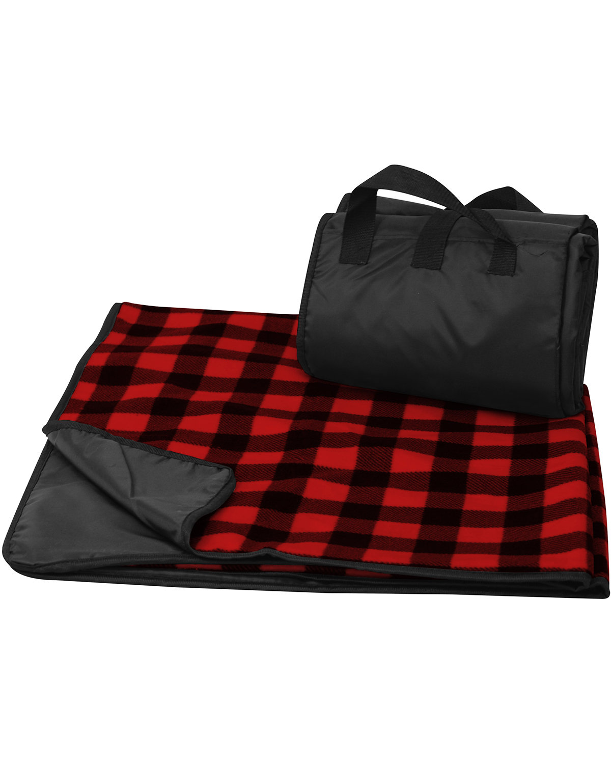 Liberty Bags 8702 Fleece/Nylon Plaid Picnic Blanket
