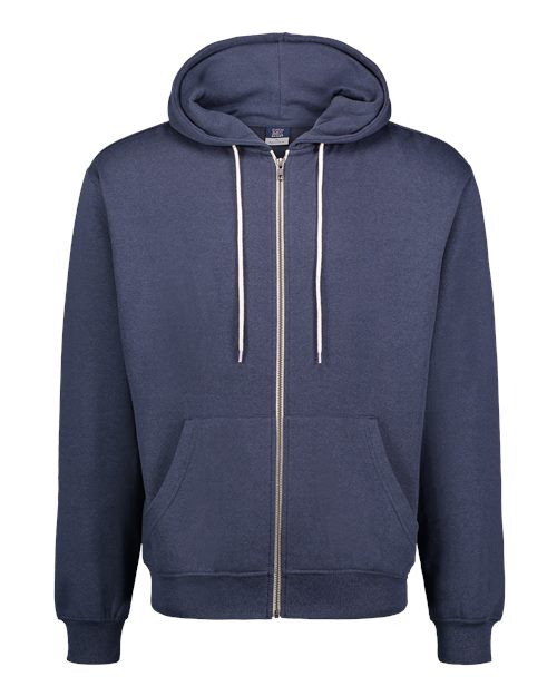 Mv Sport 2349 Retro Heather Full-Zip Hooded Sweatshirt