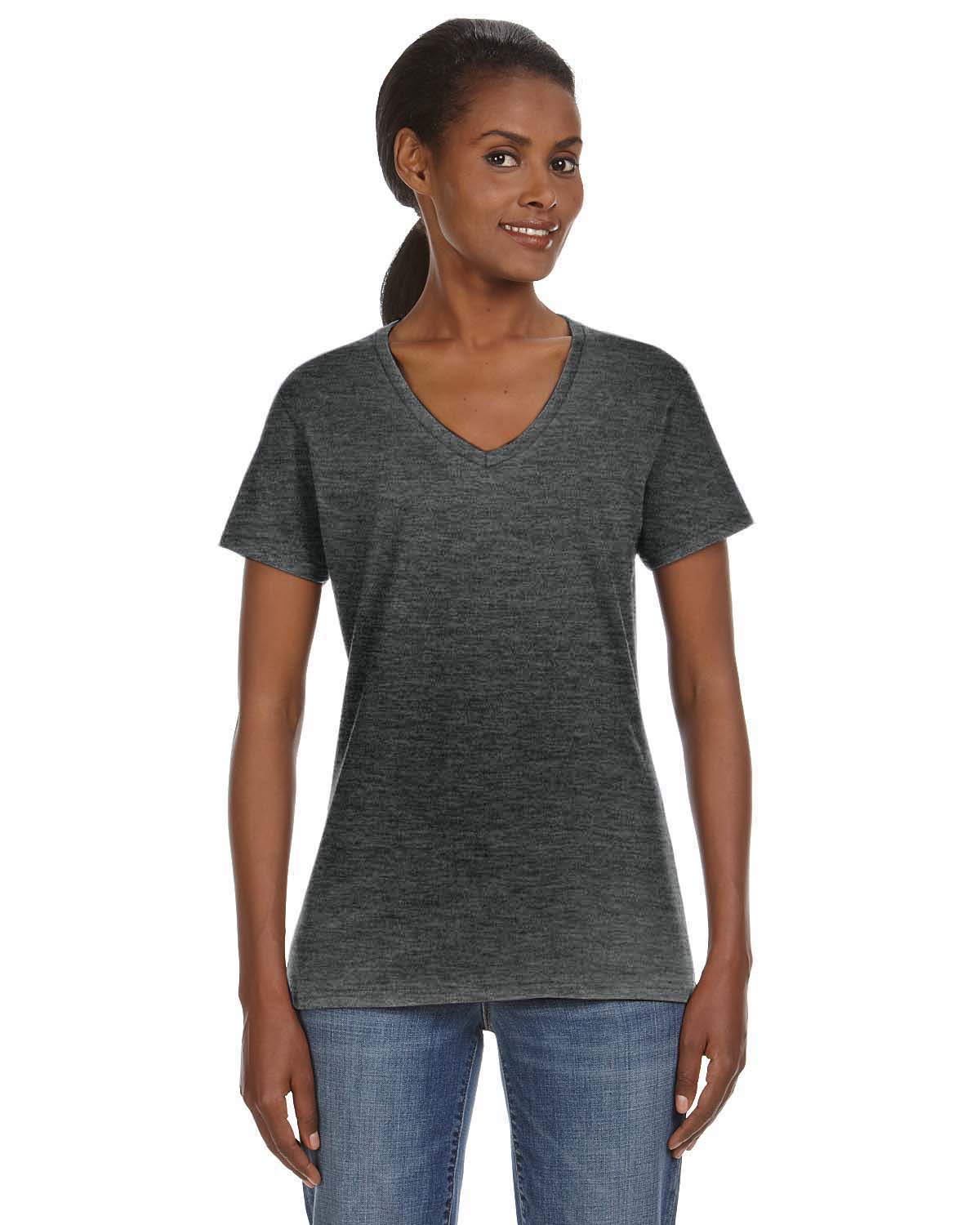 Anvil 88VL DISCONTINUED Ladies 100% Combed Ring Spun Cotton V-Neck T-Shirt