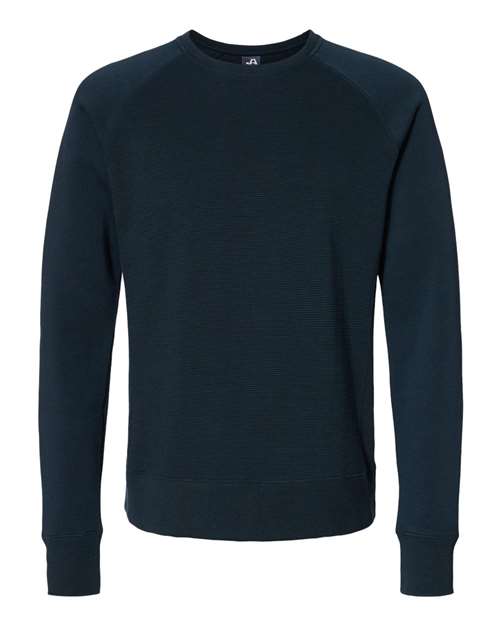 J. America 8707 Ripple Fleece Raglan Crewneck Sweatshirt