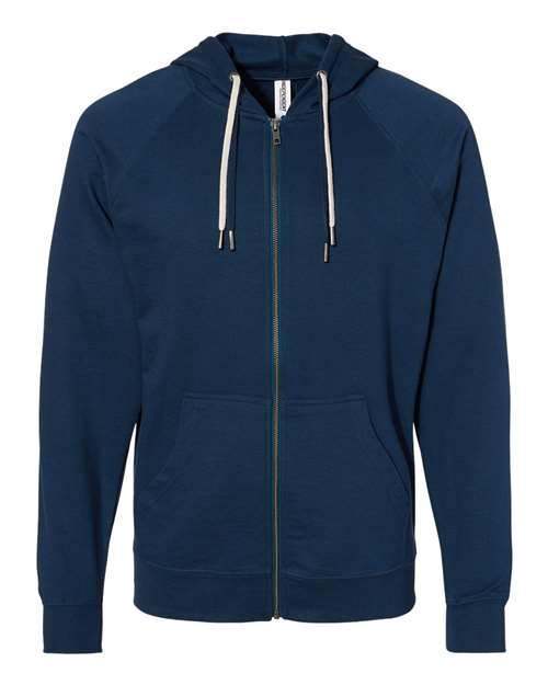 Independent Trading Co. SS1000Z Icon Lightweight Loopback Terry Full-Zip Hooded Sweatshirt