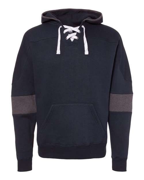 J. America 8832 Sport Lace Colorblocked Fleece Hooded Sweatshirt