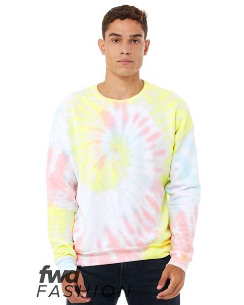 Bella + Canvas 3945RD FWD Fashion Tie-Dyed Crewneck Sweatshirt