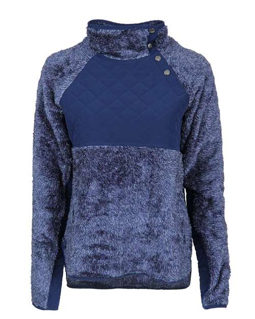 Boxercraft FZ06 Women's Quilted Fuzzy Fleece Pullover