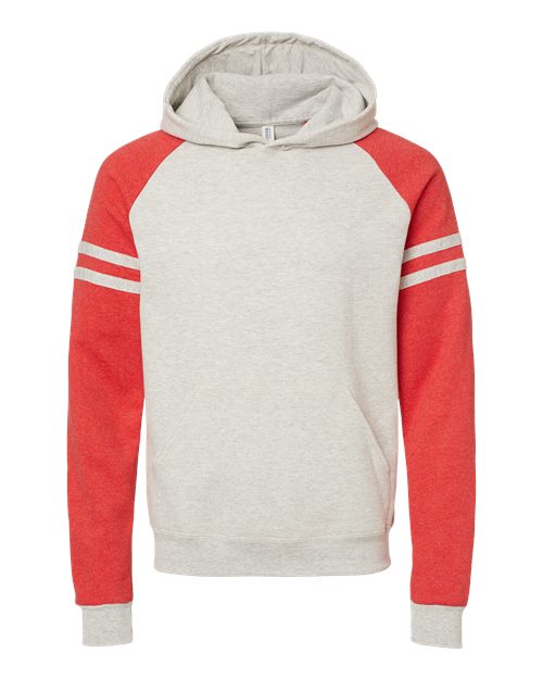 Jerzees 97CR Nublend Varsity Colorblocked Raglan Hooded Sweatshirt