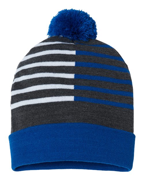 Cap America RKH12 USA-Made Half Color Beanie