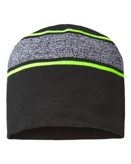 Cap America RKV9 USA-Made Variegated Striped Beanie