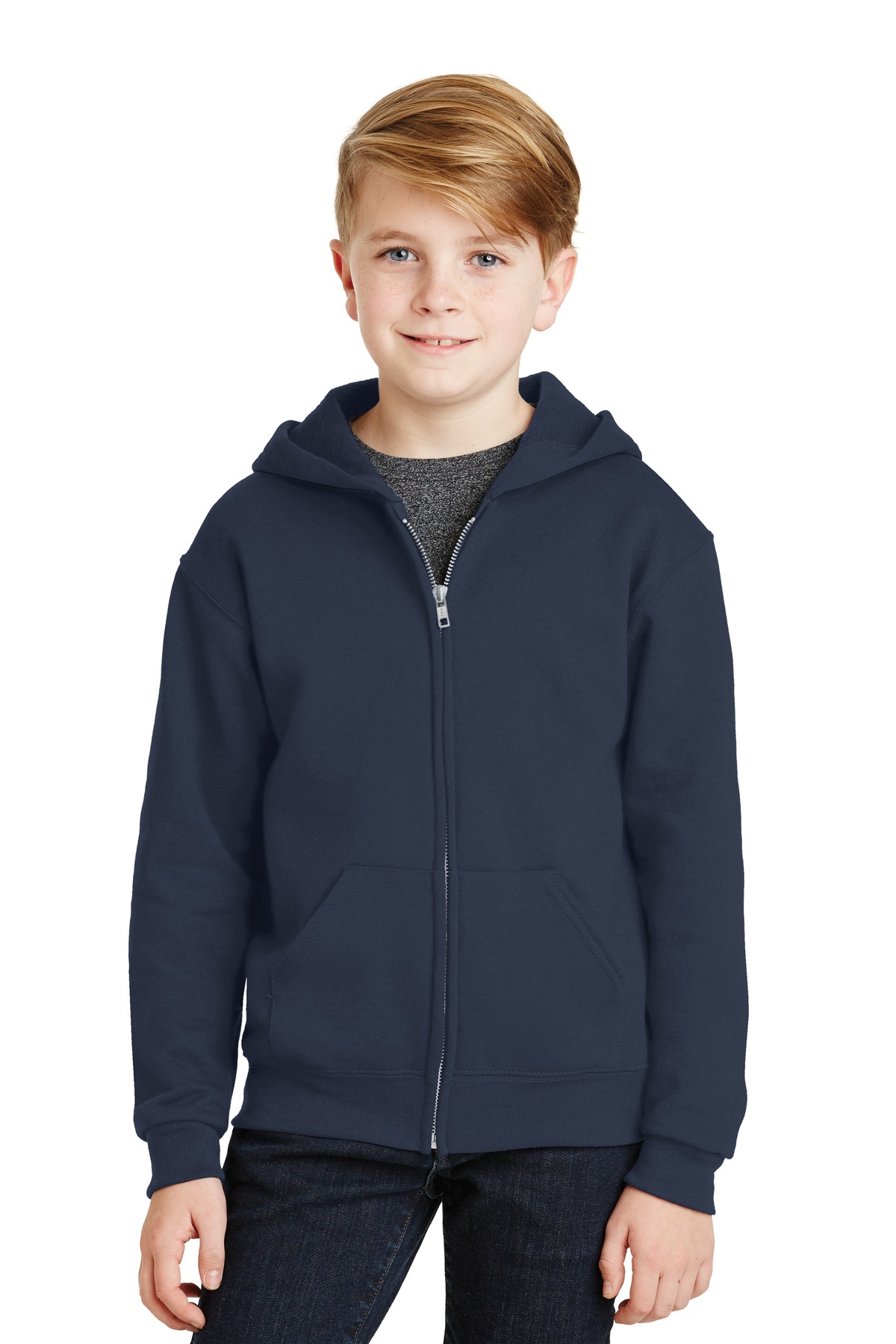 Jerzees 993B Youth NuBlend Full-Zip Hooded Sweatshirt