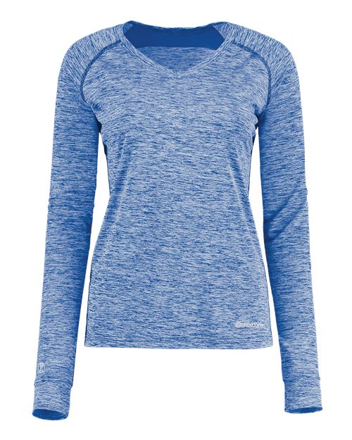 Holloway 222770 Women's Electrify CoolCore Long Sleeve V-Neck T-Shirt