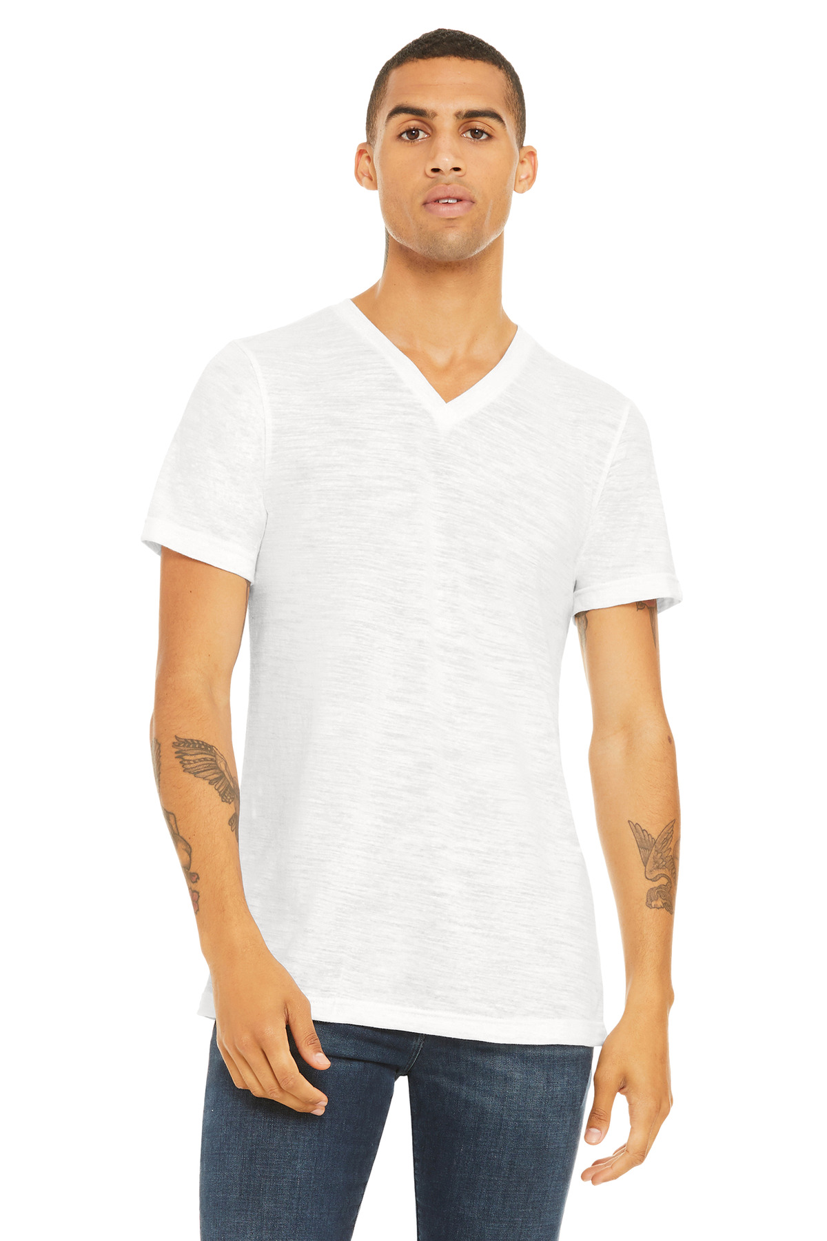 Bella + Canvas BC3655 Unisex Textured Jersey V-Neck Tee