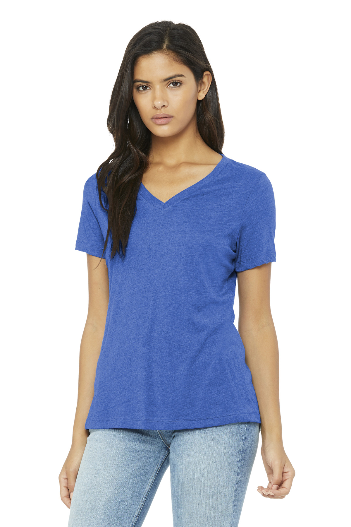 Bella + Canvas BC6415 Women's Relaxed Triblend V-Neck Tee