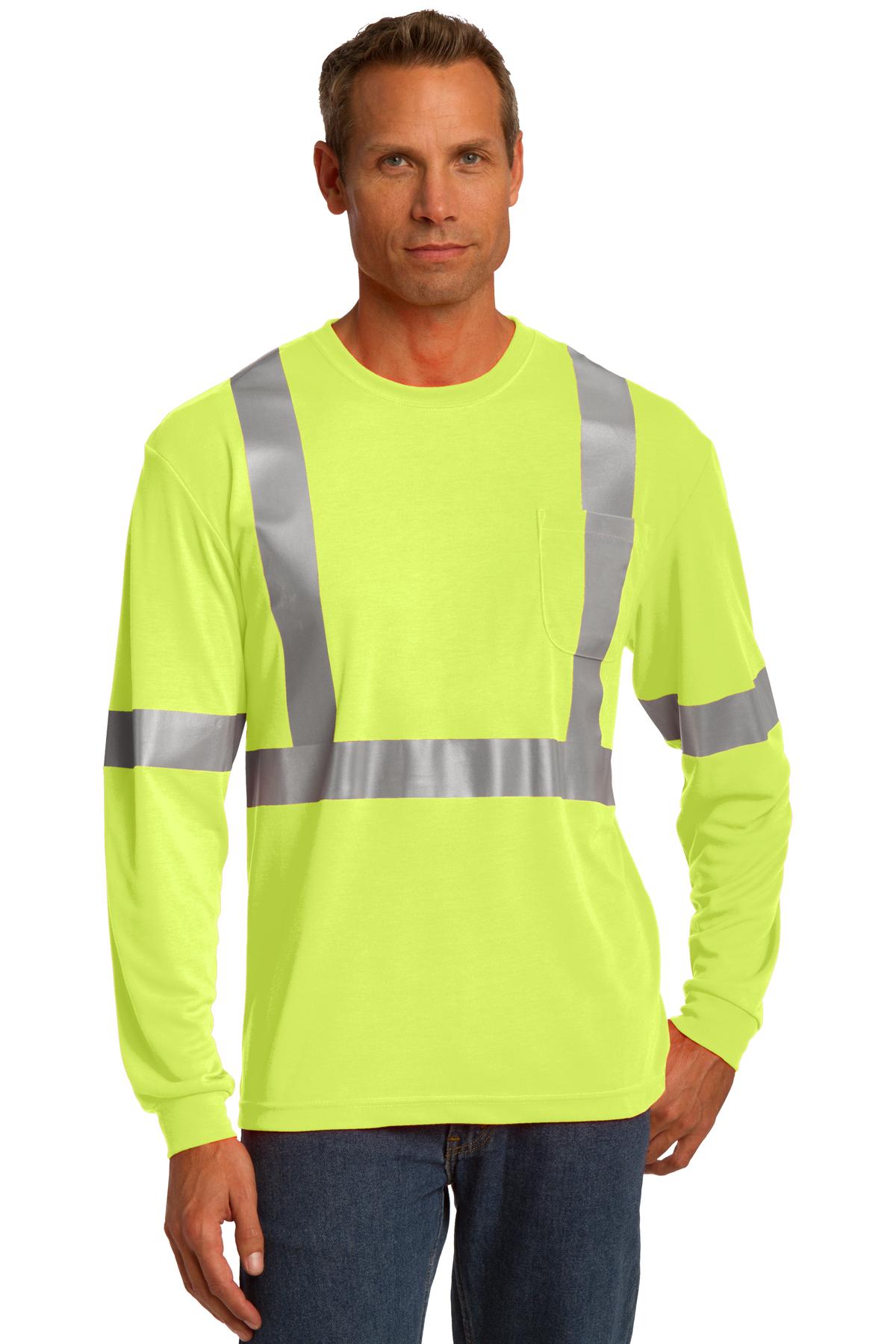 CornerStone CS401LS ANSI 107 Class 2 Long Sleeve Safety T-Shirt
