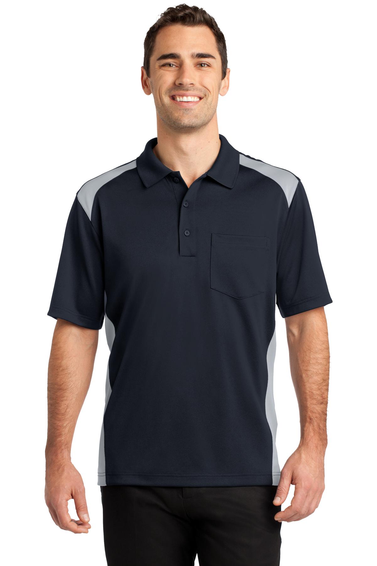 CornerStone CS416 Select Snag-Proof Two Way Colorblock Pocket Polo