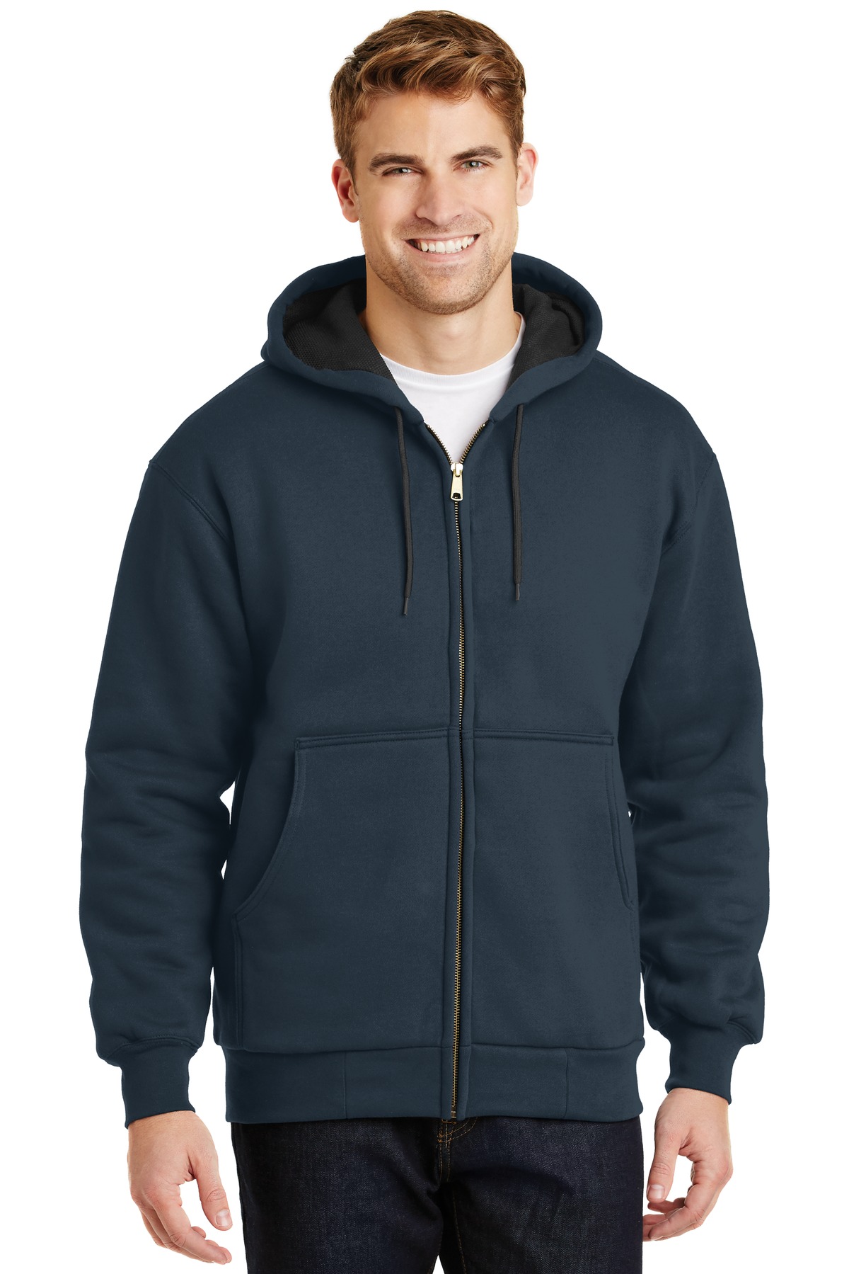 CornerStone CS620 Heavyweight Full-Zip Hooded Sweatshirt with Thermal Lining